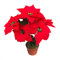 Atroy Lot de 2 Poinsettia artificielles en pot - Fleurs artificielles de Noël rouges - Décoration de plante en pot - Faux poinsettia pour bureau, café, maison Lavabo Rouge, 48cm/18.9inch