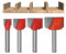 WSOOX Oberfräsen-Set, 6 mm Schaft, 4-teiliges Schlitzfräser-Set (10 mm / 16 mm / 20 mm / 25 mm)