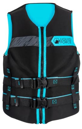 Liquid Force 2026 Women's Classic Hinge (Black/Aqua) CGA Life Jacket - Small