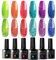 UR SUGAR UV Nagellack Glitzer Neon, 6 Farben Nagellack Neon Glitzer Reflechissant UV Nagelgel Set Funkelnd Gelnägel Farben Farbwechsel Gel Nägel Selber Set Maniküre Geschenkset