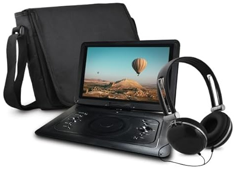 Core Innovations 14 Portable DVD Player with Headphones, Remote Control, and Carrying Case, Black
