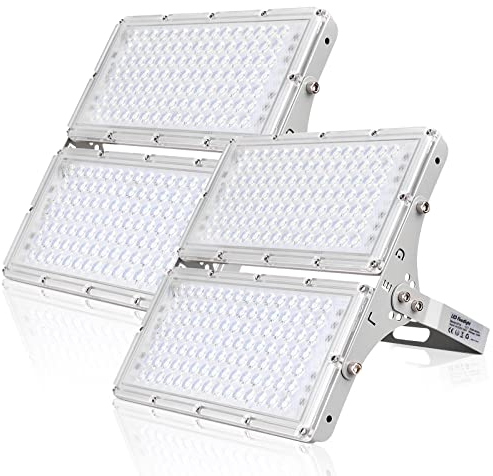 Viugreum 2 Pack 200w Led Strahler, Superhell Led Floodlight 20000Lm Mit 210 Leds (Smd 2835), IP66 Wasserdicht Led Fluter Aussen für Garten, Garage, Hof, Kaltweiß(6000K-6500K)