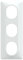 Schneider Electric - Ovalis - Plaque de finition - 3 postes Vertical - entraxe 71 mm - Blanc - S320726
