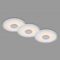 BRILONER Leuchten - 3er Set LED Einbauleuchten Decke, 650 Lumen, LED Einbaulampen, Einbaustrahler Bad, Badeinbaustrahler IP44, Aluminiumfarbig, 120x36 mm (DxH), 7043-039