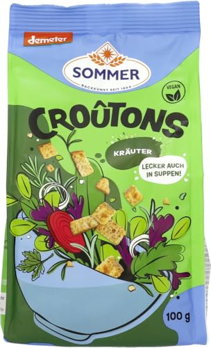 Sommer & Co. Bio Croutons Kräuter Geröstete Brotwürfel (2 x 100 gr)