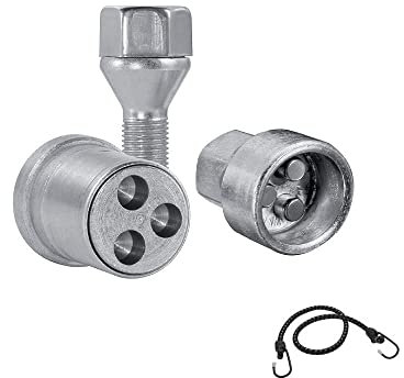 COMPATIBILE CON MINI Clubman, Countryman 2017, Cooper SE (N1) BULLONI RUOTA ANTIFURTO PER RUOTE IN LEGA KIT 4 PERNI+2 CHIAVI BULLONE PER GOMME RUOTE AUTO FARAD