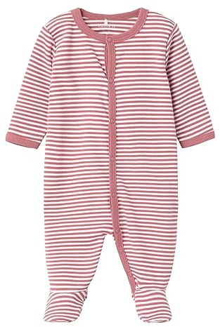 Name It Baby Strampler mit Streifen und Knöpfen Mesa Rose-62