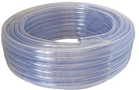 Tubo irrigazione trasparente antigelo per giardinaggio e agricoltura pvc gomma per innaffiare Ø mm 12x17 1/2 pollice VENDITA AL METRO (100)
