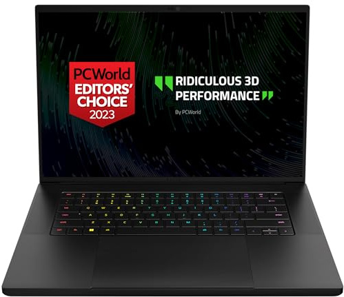 Razer Computer portatile da gioco Blade 16: CPU NVIDIA GeForce RTX 4070 Intel 24-Core i9 HX di 13a generazione - 16 QHD+ 240Hz 16GB-RAM - 1TB SSD CNC Alluminio Compact GaN-Charger - Windows 11 Chroma