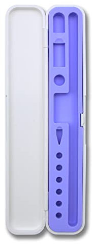 ZHONYEE Carrying Case Compatible with Apple Pencil 1st and 2nd Generation Portable Hard-Shell with 6 Pack iPad Pencil Tips Cover Apple Pencil Accessories Storage Case Box（PURPLE）