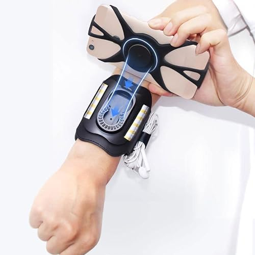 Lauf-Armband, 360 ° drehbar, Handy-Halterung, Handy-Armband für Laufen, Wandern, Radfahren, passend für 11,4 - 17,8 cm (4,5 - 7 Zoll) für iPhone 14/13/12/11/Pro Max/XS/XS/XR Samsung Galaxy (Armband)