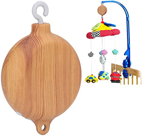Greensen Baby Mobile Musik Babybett Ferngesteuerter Spieluhr mit 35 Liedern Baby Musikspielzeug tragbare drehbare Wiege Glocke für Neugeborene,