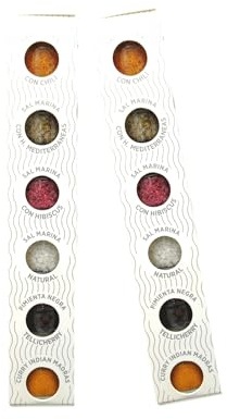 TERRAMAR MALLORCA - 2 x 6er Set Gourmet Meersalz und Gewürze *Silber Edition* Sal Marina Salz - das perfekte Geschenk (2x122g)