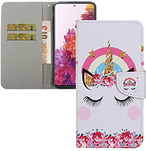 LEMAXELERS Galaxy A15 Hülle, Samsung Galaxy A15 Handyhülle Nettes Einhorn Mädchen Flip Case PU Leder Cover Magnet Schutzhülle Handytasche für Samsung Galaxy A15,XC Unicorn