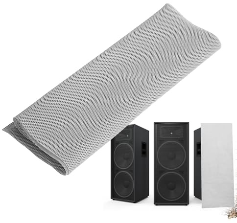 EIMSOAH Speaker Grill Mesh Fabric for Stereo Audio Speaker Dust Cover Protection 1.4m x 0.5m for Large Sound Box Stage KTV