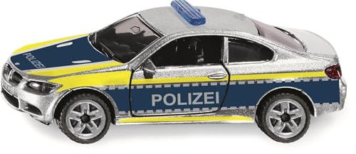 Siku 1532 BMW M3 Coupe Police Metal/Plastic, Silver, Toy Car for Children, Opening Doors