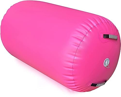 Air Gymnastics Track Tumbling Mat/Inflatable Air Gymnastics Mat Training Mats Gymnastics Tracks for Home Use/Training with Pump (Pink Roller-no pump, 100 * 60cm100*60 cm (Length x Diameter))