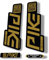 Adesivo di ricambio per forcella compatibile con Rock Shox Pike Select serie 2020 oro (opaco)