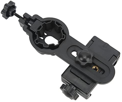 Telescope Phone Holder, Cell Phone Adapter Mount for Binoculars, Microscopes, Monoculars - Stable Photos and Videos, Works with Almost All Smartphones, Nonslip Rubber Design, (L)