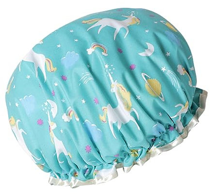 BESTYASH Gorro de Ducha Doble de Unicornio y Cocina Protector de Ligero Maquillaje