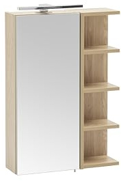 Schildmeyer Spiegelschrank Piazza 160380, Eiche hell Dekor, 50 x 16 x 74,8 cm