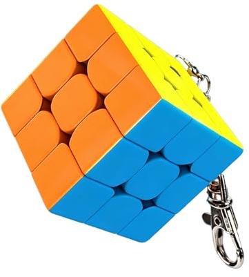 Moyu Keychain Cube, Mini Puzzle 3x3 Schlüsselanhänger, Kleiner Stickerless Speed Cube, 3 cm