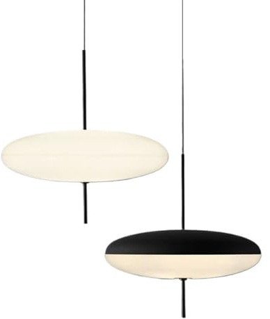 MRVAKDYDI Glass Pendant Light Ceiling Light, Nordic Flying Saucer LED Pendant Light Multicolor 30x41.5cm For Indoor Use(White,Tricolor light)