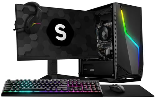 SCAN 3XS Gaming PC Bundle | RTX 5060 | Ryzen 5 5500 | 16GB D4 | 1TB SSD | Windows 11 | Wi-Fi | Bluetooth | 550W PSU | RGB Lighting | High-Airflow Chassis