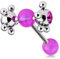 piercing Langue Bouche Roulette Coquine Violet Strass Barre Bouche a Offrir Cadeau