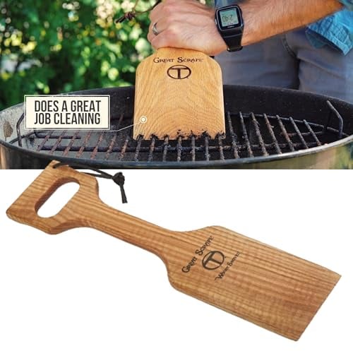 The Great Scrape Wood Grill Scraper Perfect BBQ Accessory for Cleaning Any Grill 20 Shovel
