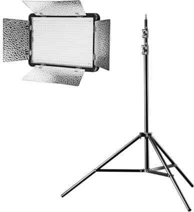 Walimex pro LED Versalight 500 Daylight Set bestehend aus Flächenleuchte und Lampenstativ bis 260 cm