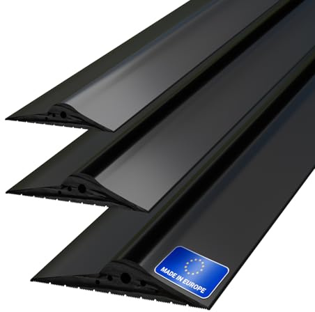 DQ-PP GARAGENTOR DICHTUNG – 1,5m – 21mm x 115mm – schwarz – Bodenabdichtung aus EPDM – Gummidichtung – Garagendichtung – Gummischwelle – Türschwellendichtung Bodenplatte