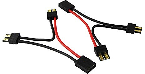OliYin 2 stücke TRX 2-männlich zu 1-Weibliche Serie 3,93 14awg TRX Stecker Adapter für E Revo LiPO Slash (packung von 2)