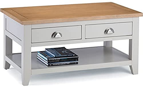 Julian Bowen Table basse à 2 tiroirs Richmond, gris/chêne