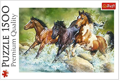 Trefl 916 26148 DREI Pferde EA 1500 Teile, Premium Quality, für Erwachsene und Kinder ab 12 Jahren 1500pcs Three Wild Horses, Coloured