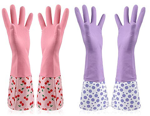 2 Paar Anti-Fouling Lack Latex Hausarbeit Küche waschen Kleidung waschen Geschirr Handschuhe