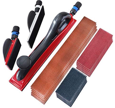 TuToy 3 Sizes Hand Sanding Block Sanding Pad Dust Extraction Drywall Vacuum Cleaner Polish Tools - A