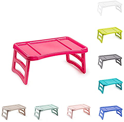 plastific Tray with Legs Folding Table for Breakfast or Lunch in Bed | 51 x 33 cm, One Size (Fuchsia)