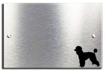 Designer Hound Plaques - House Number Sign with your choice of dog. (POODLE)