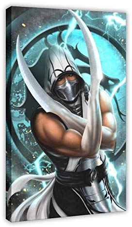 Game Mortal Kombat 3 Leinwand-Poster, Wandkunst, Dekordruck, Gemälde für Wohnzimmer, Schlafzimmer, Dekoration, 60 x 90 cm, Rahmen