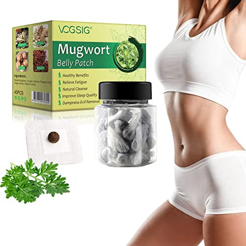 Wermut-Bauch-Patch, Beifuß-Nabel-Aufkleber, Moxibustion-Bauchnabel-Patch, 100 % natürliche Kräuter-Beugkraut-Bauch-Pellets, Taillenaufnäher für Damen und Herren, 40 Stück
