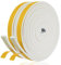 Joint Adhésif Isolation Fenêtre - Joint Porte Entrée en Mousse Caoutchouc 10mm(l) x 6mm(H) x 10m(L) - Anti Froid et Isolation du Bruit - Antichoc pour Coin de Placard, Blanc