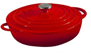 CASSERUOLA BASSA ROSSA GHISA SMALTATA 5 LITRI 52571