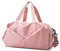 CORIOS Herren Sporttasche Damen Reisetaschen Duffle Bag Groß Weekender Übernachtung Tasche Oxford Kabinenreisetasche Trainingstasche Fitnesstasche Handgepäck Schwimmtasche mit Schuhfach Rosa