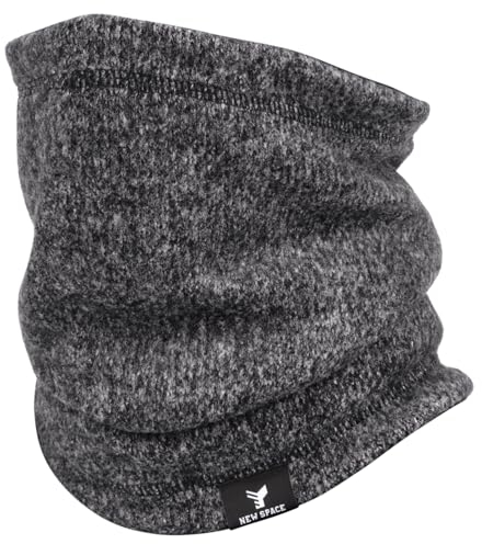 Faneam Winter Schlauchschal Herren Damen Thermo Halsschlauch Fleece Halswärmer Schal Schlauchschal Winterkreisschal Multifunktional für Motorrad, Ski, Fahrrad, Winter Sport, Dunkelgrau