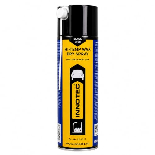 Innotec Hi-Temp Wax Spray Unterboden und Hohlraumschutz Fettspray Schwarz - Next Level Konservierung für Automotive & Industrie - Keine Anhaftung von Schmutz und Staub - 500ml Spraydose - 1 Stück
