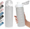 Trinkflasche, Sport Trinkflasche,780ML Auslaufsicher Sport Wasserflasche, Sportflasche für Fahrrad, Camping, Yoga, Gym (1 Flasche) (Matt Klar)
