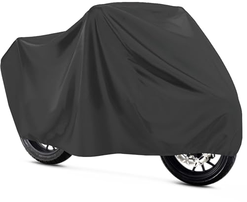 Funda Moto Grande Impermeable - Protección Superior contra Lluvia, UV y Suciedad - Dimensiones Amplias 240x140 cm - Material PEVA Reforzado - Ajuste Universal