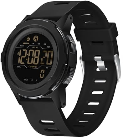 DIDITIME Sportuhr für Männer Taktische Uhren mit Schrittzähler wasserdichte Uhr für Frauen/Männer Fitnessuhr Arbeitsuhr Outdoor-Militäruhren Herren-Armbanduhren mit Schrittzähler…