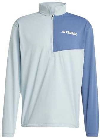 adidas Men's Terrex Multi Climacool Half Zip Long Sleeve, Magic Grey, L